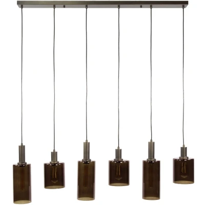 Afbeelding van Giga Meubel Hanglamp Sepiora Bruin Glas 118x14x150cm