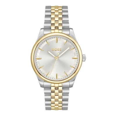 Afbeelding van BOSS Graceful Horloge silvercoloured/goldcoloured, Dames, Maat: One Size, Silver coloured/gold coloured
