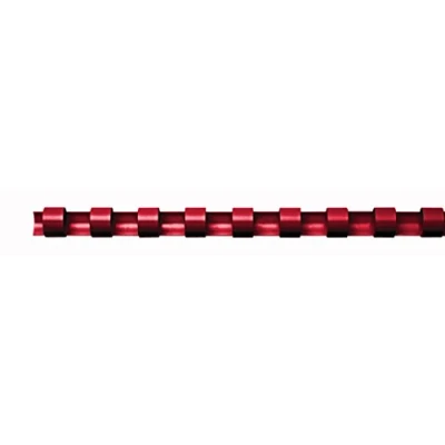 Afbeelding van Fellowes 50 stuks kunststof ringen 22 mm rood