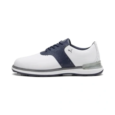 Afbeelding van Puma Golf Avant Golfschoenen, Heren, Maat: 39, White/deep navy/speed blue Leer