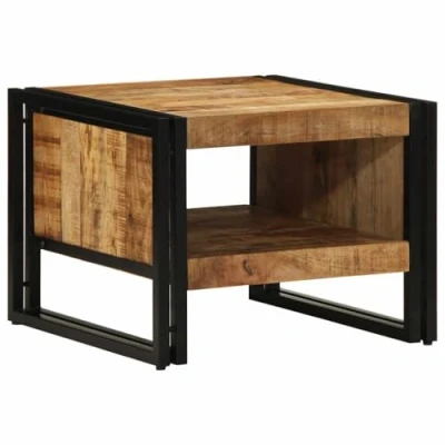Afbeelding van vidaXL Salontafel 50x50x38 cm massief ruw hout mango