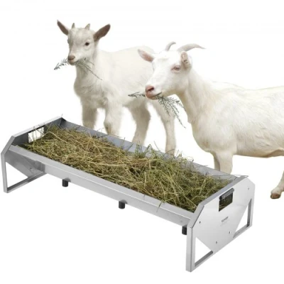 Image de VEVOR Mangeoire à foin râtelier pour bétail 100 L 10 moutons 114 cm