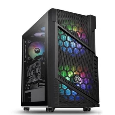 Image de Thermaltake Commander C31 TG ARGB Edition tour ATX panneau latéral fenêtré (verre trempé) pas d&#039;alimentation (PS/2) noir USB/Audio