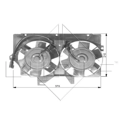 Afbeelding van NRF 47036 Radiator Ventilator 170 12 110/110 Met ventilatorraamwerk besturingseenheid