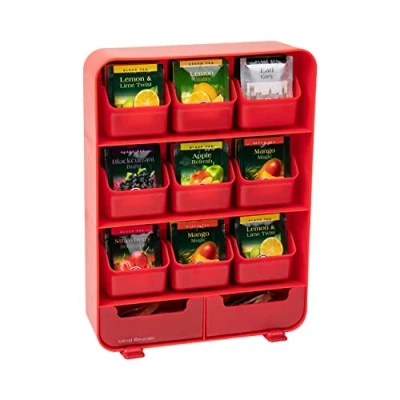 Afbeelding van Mind Reader TBORG RED Organizerhouder voor theezakjes, kunststof