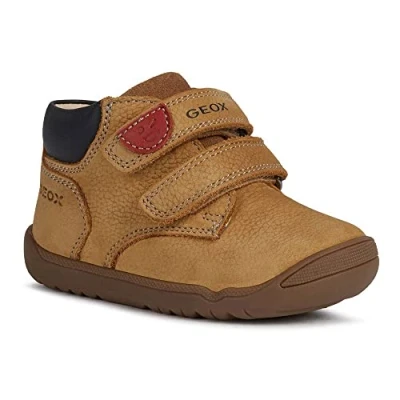 Afbeelding van Geox B164NC Macchia Braun Klittenbandschoenen voor kinderen, Maat: 24, Leer