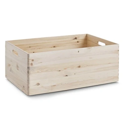 Afbeelding van Houten opbergkist 30 x 20 15 cm Zeller uitneembare indeling