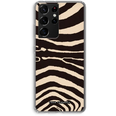 Afbeelding van Case Company® hoesje geschikt voor Samsung Galaxy S21 Ultra Arizona Zebra Soft Cover Telefoonhoesje Bescherming aan alle Kanten en Schermrand