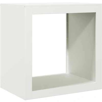 Afbeelding van vidaXL Haardhoutrek 60x40x60 cm staal wit
