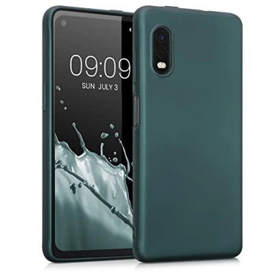 Afbeelding van kwmobile telefoonhoesje geschikt voor Samsung Galaxy Xcover Pro Hoesje smartphone Back cover in metallic petrol