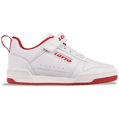 Afbeelding van LOTTO Toco Bc K Sneakers voor kinderen, uniseks, Wit/Rood