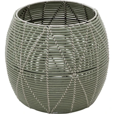 Afbeelding van Poef Birma wicker groen ø46x40cm