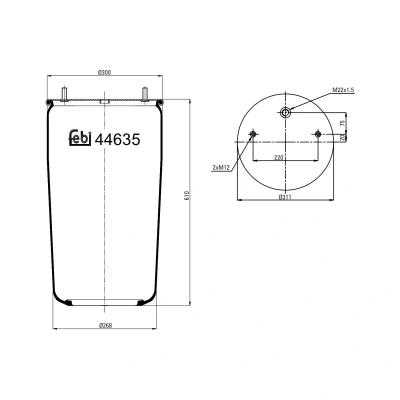 Afbeelding van Febi Bilstein Veerbalg 44635