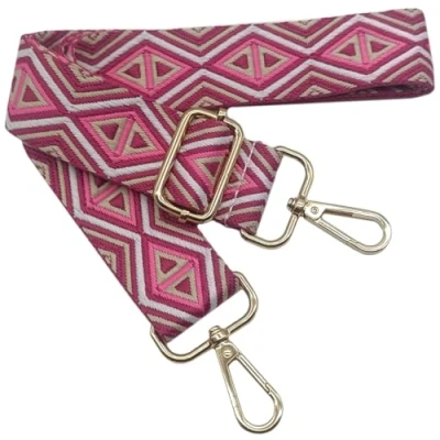 Afbeelding van Kleurrijke verstelbare schouderriem voor damestassen, beige, roze, 80 130 cm, tasriem met gouden karabijnhaak, duurzaam schoudertas, gitaar, moderne tassen, accessoires, 3,8 1212