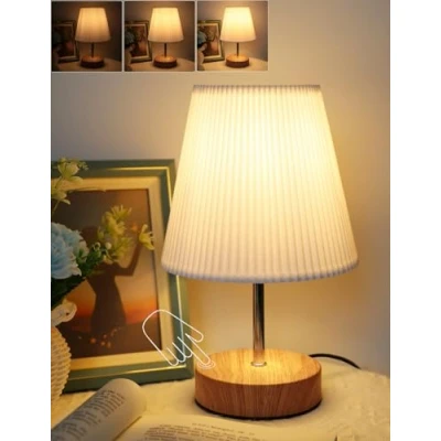 Afbeelding van HSLighting dimbare touch bedlamp, tafellamp, 3 instelbare helderheidsniveaus, minimalistische bureaulamp voor nachtkastje, slaapkamer