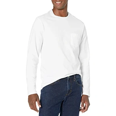 Image de Amazon Essentials T shirt à manches longues pour homme, coupe classique, blanc, taille S