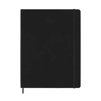 Image de Moleskine XL 12 mois agenda semainier 2026 à couverture rigide (ANGL) noir