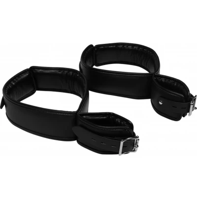 Afbeelding van Shots Ouch! OU897BLK Hand and Thigh Cuffs Set Black OS