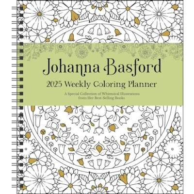 Afbeelding van Johanna Basford 12 Month 2025 Weekly Coloring Calendar