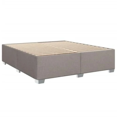 Afbeelding van vidaXL Bedframe zonder matras stof taupe 200x200 cm