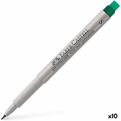 Afbeelding van Markeerstiften Faber Castell Multimark 1524 Groen (10 Stuks)