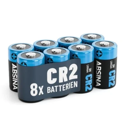 Afbeelding van ABSINA 8 CR2 3V lithiumbatterijen voor camera&#039;s en nog veel meer, verzegelde duurzame batterijen, batterijen met 800 mAh, batterij, 3 V lithiumbatterij