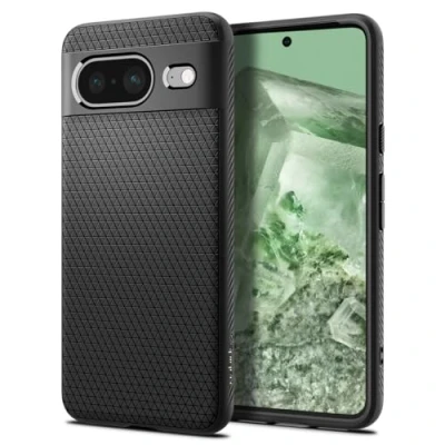 Image de Coque Google Pixel 8 Silicones et TPU (doux) Spigen Coque/Coque silicone Étui téléphone Noir Shockproof