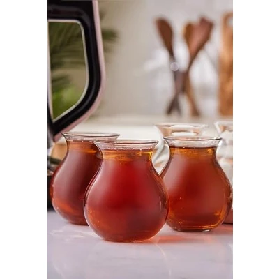 Afbeelding van Karaca Refika TATLICAN Set VAN 6 TURKSE THEEGLAZEN 200ML Teegläser Set, teilig Personen Teeservice 6er Spülmaschinenfestes Türkisches Teeglas Türkische Teegläser, Einzigartiges