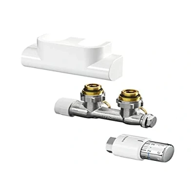 Afbeelding van Oventrop Badkamerverwarmer accessoireset met thermostaatkop Uni SH Multiblock T hoek