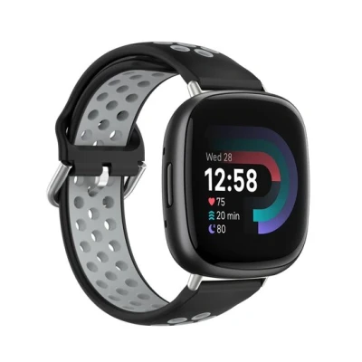 Afbeelding van Fitbit Versa 3 &amp; 4 / Sense 1 2 Sport editie Large Zwart + grijs