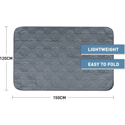 Afbeelding van Waterdichte hondendeken voor bank, wasbare bankhoes huisdieren, antislip, meubelbeschermingsmat, 150 x 120 cm, grijs