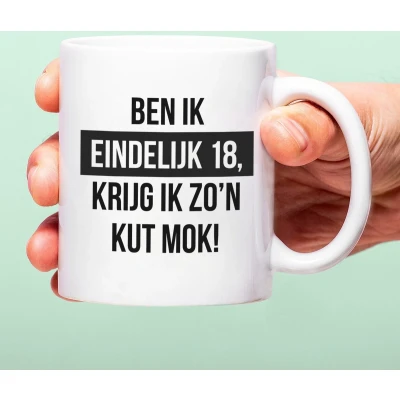 Afbeelding van Mok Ben Ik Eindelijk Jarig 18 Jaar