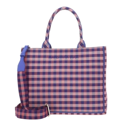 Afbeelding van MANDARINA DUCK Handtas Schoudertas Vichy Tote Pink Zalmroze