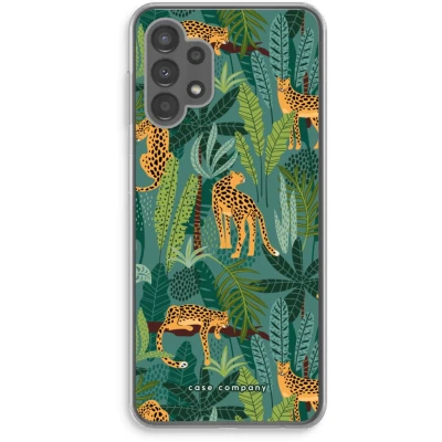 Afbeelding van Case Company® hoesje geschikt voor Samsung Galaxy A13 4G Luipaard 2 Soft Cover Telefoonhoesje Bescherming aan alle Kanten en Schermrand