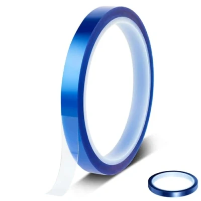 Afbeelding van JJiaoLinin Kapton 10 mm x 33 m hittebestendige tape voor maskeren, lassen, poedercoaten, sublimatie en isolatieplaten enz (blauw)