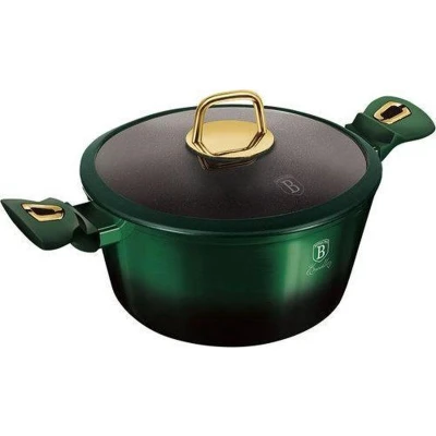 Afbeelding van Berlinger Haus 6059 Braadpan met titanium coating 28 cm deksel Emerald Collection