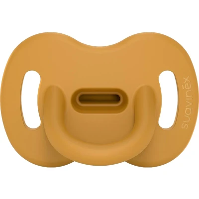 Afbeelding van Suavinex Essence Reversible Mustard 0 6m Silicone Fopspeen SXSEP10081689