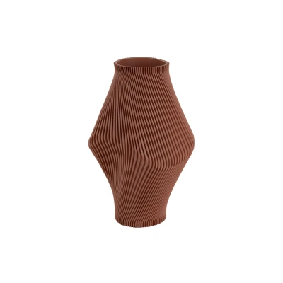 Afbeelding van Present Time Vaas Twisted Rib Large Warm brown