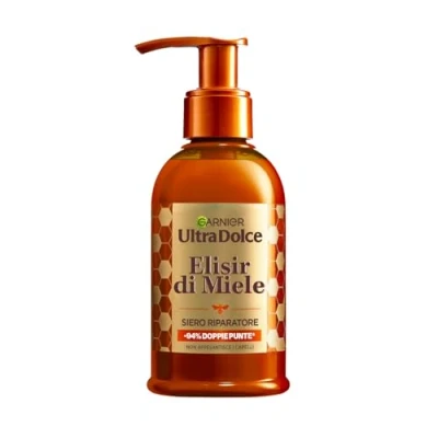 Afbeelding van Garnier Ultra Doux Herstelserum voor beschadigd haar, dubbele uiteinden 94% gereduceerd, verrijkt met acaciahoning, honingelixer, 115 ml