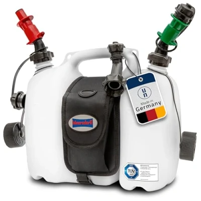 Afbeelding van hünersdorff GmbH 804962 dubbele Profi PE HD natuurlijke tank met ruiterzak en vulsysteem, 6 + 3 l