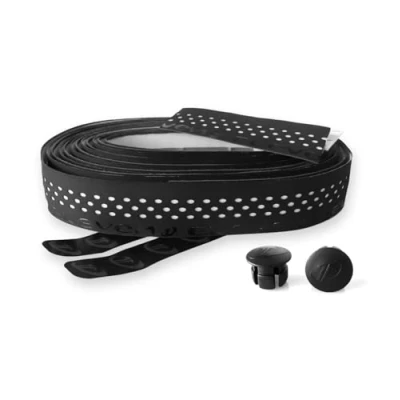 Afbeelding van Bikeribbon Stuurlint PU Color Perf Zwart Wit