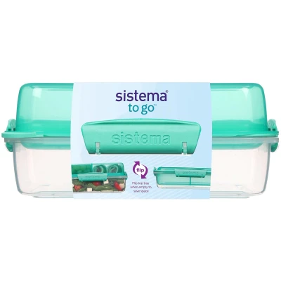 Afbeelding van Sistema Lunch Stack To Go Rechthoekige Lunchbox 1.24l