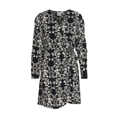 Afbeelding van ICHI Ihgocina Jurk, Dames, Maat: 36, Black flower aop