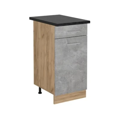 Afbeelding van Vicco Keukenonderkast R Line, Beton/Krachtige eik goud, 40 cm , WB Antraciet