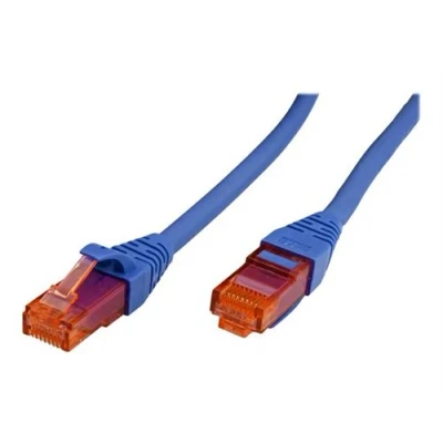 Image de Roline Cordon de raccordement RJ 45 (M) pour 1 m UTP CAT 6 sans halogène moulé bloqué bleu