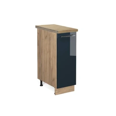 Afbeelding van Vicco Apotheekkast Fame Line, Donkerblauw hoogglans/Krachtige Eik goud, 30 cm , WB