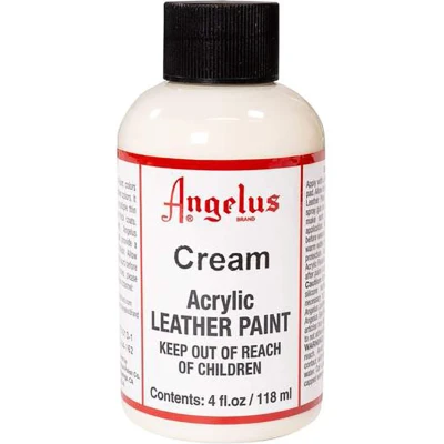 Afbeelding van Angelus Leather Acrylic Paint textielverf voor leren stoffen acrylbasis Cream 118ml