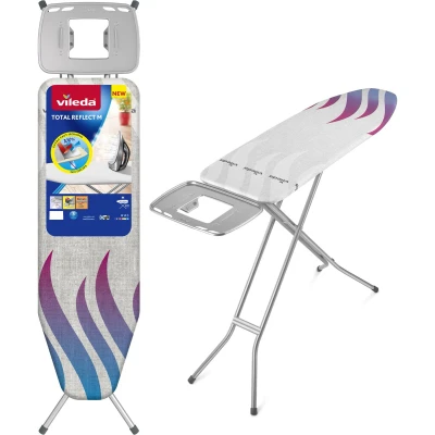 Afbeelding van Vileda Total Reflect M Strijkplank 120x38 cm Strijkoppervlak 100% Warmtereflecterende hoes Sneller strijken met een maximaal comfort
