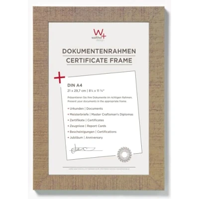 Afbeelding van walther+ design HO130C Wissellijst Papierformaat: DIN A4 Bruin