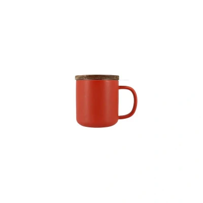 Afbeelding van Ogo Living Juliet Theetas Inzet+acacia 0,3l Paprika Roestvrij Staal